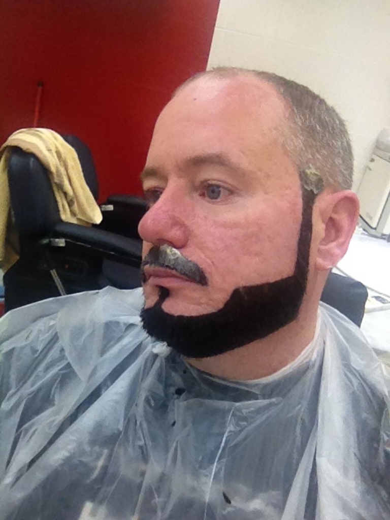 True Blue Iowan My scary first attempt at having my beard colored
