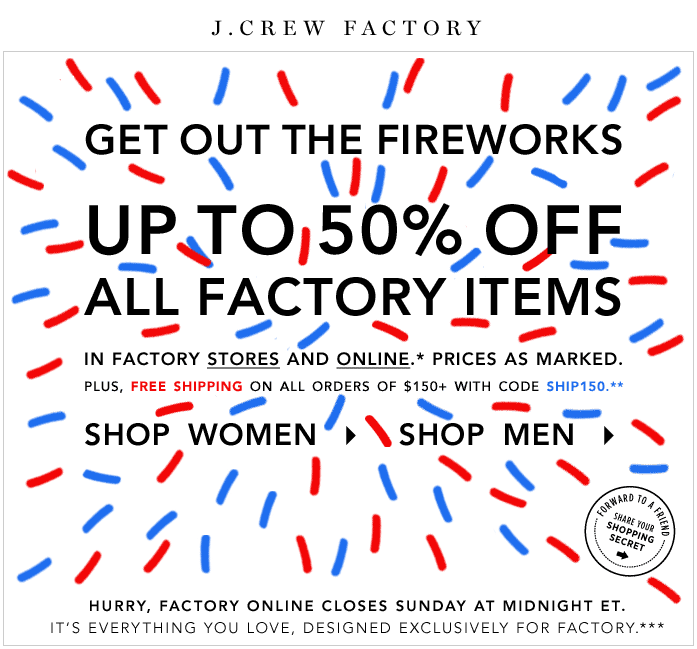 J crew factory coupons 2018