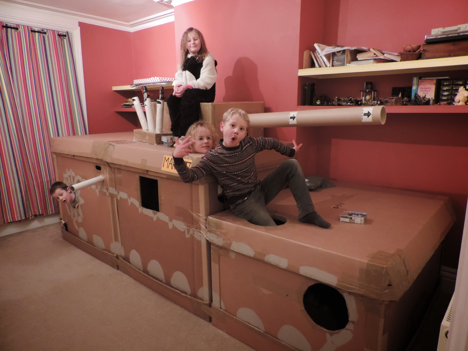 giant tank armoured division keep kids happy during party