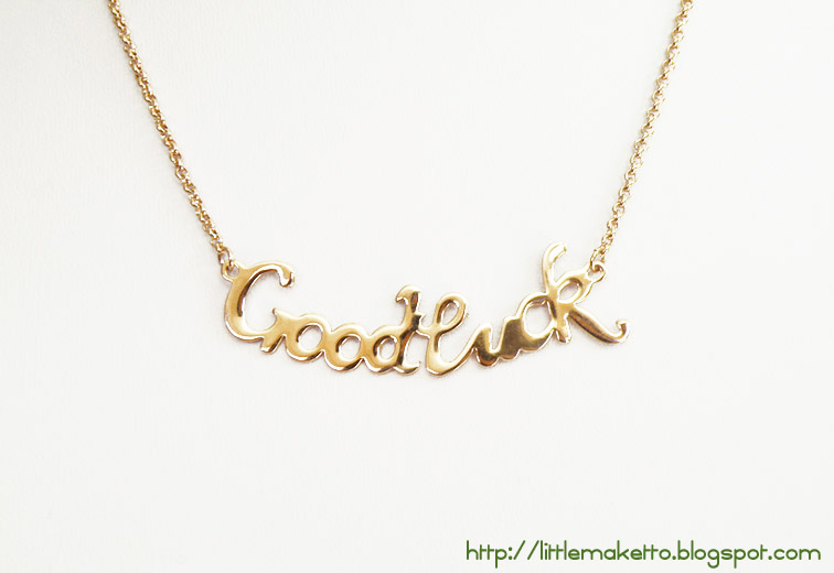 Gold Good Luck Necklace Little Maketto