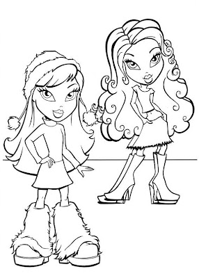 Bratz Dolls Coloring Pages Bratz Dolls Coloring Pages