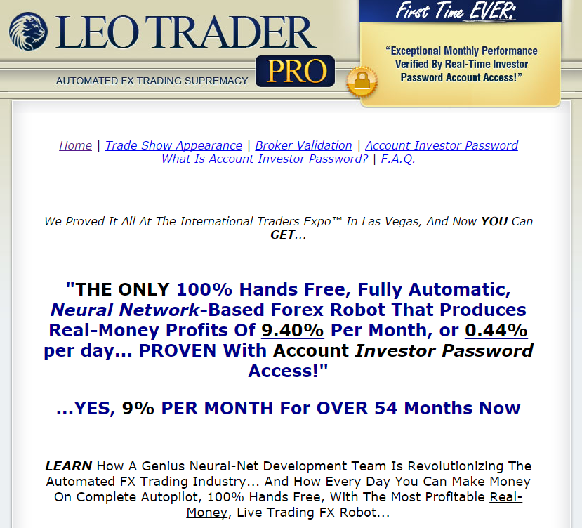 Forex machines leo trader pro