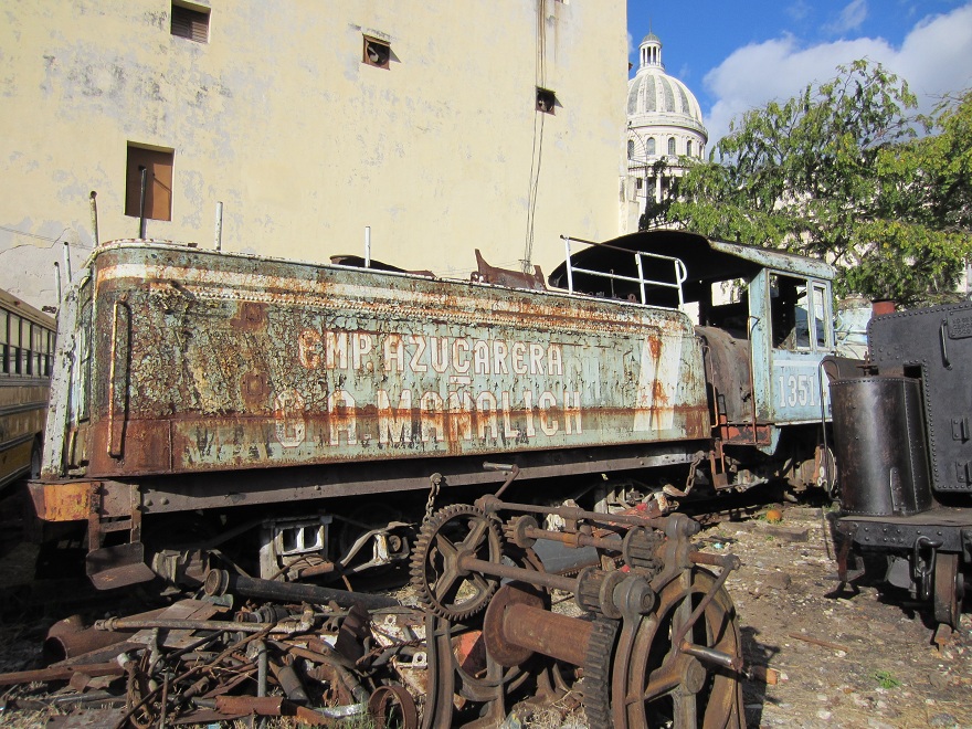 Cuban Cigars, Culture & Lifestyle Train Junk Yard, Havana, Cuba