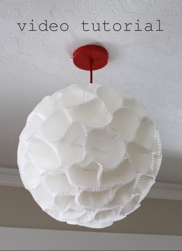 How to make a paper lantern using cupcake liners- video tutorial!