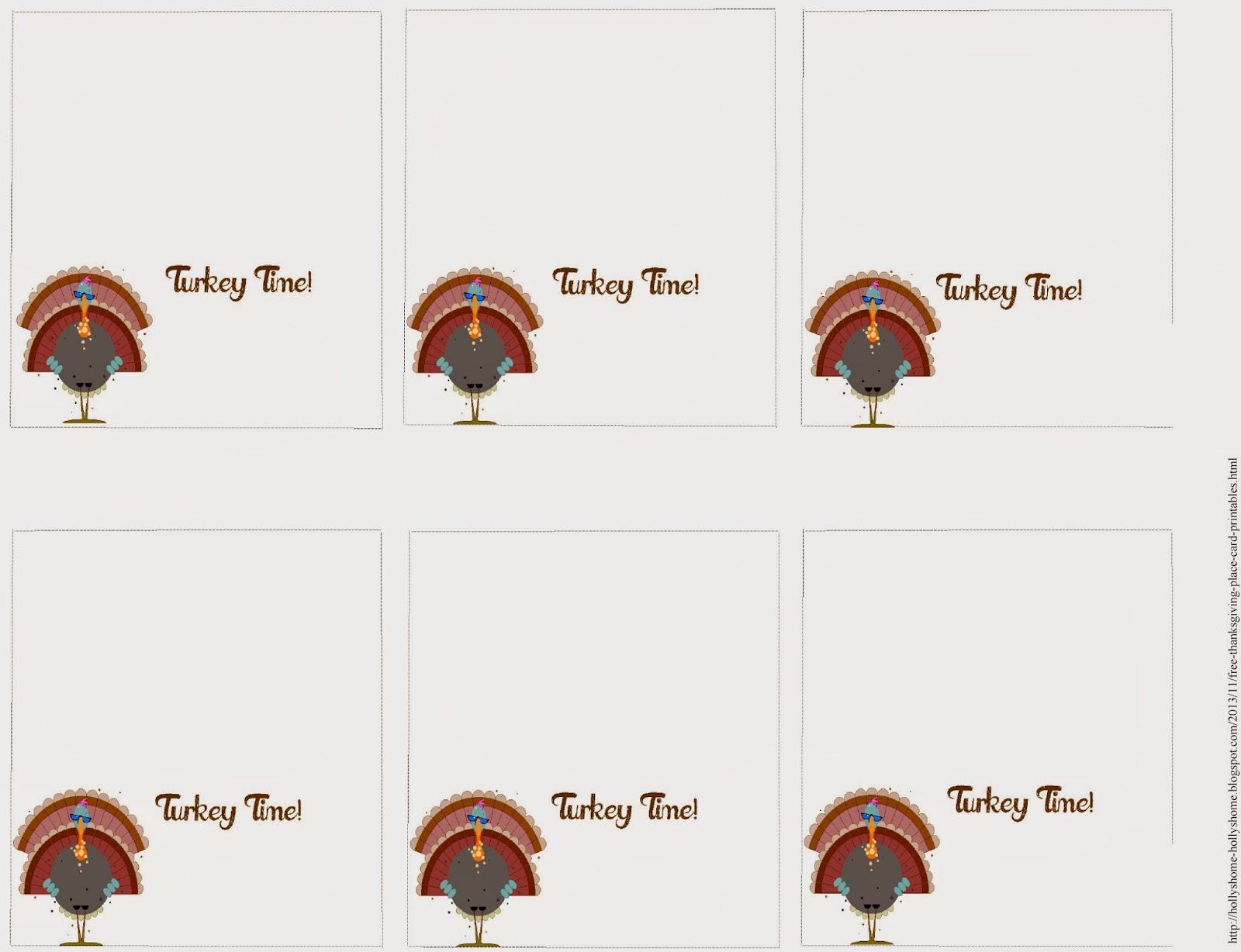 Template Thanksgiving Place Cards