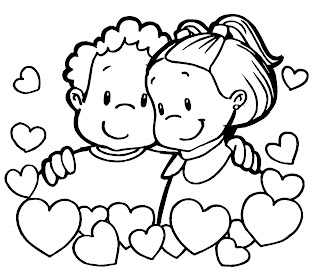 dibujos Del día del amor y la amistad – 14 de febrero para colorear