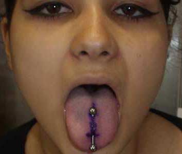 around 1 week or over, types of tongue piercings. Healing time period is