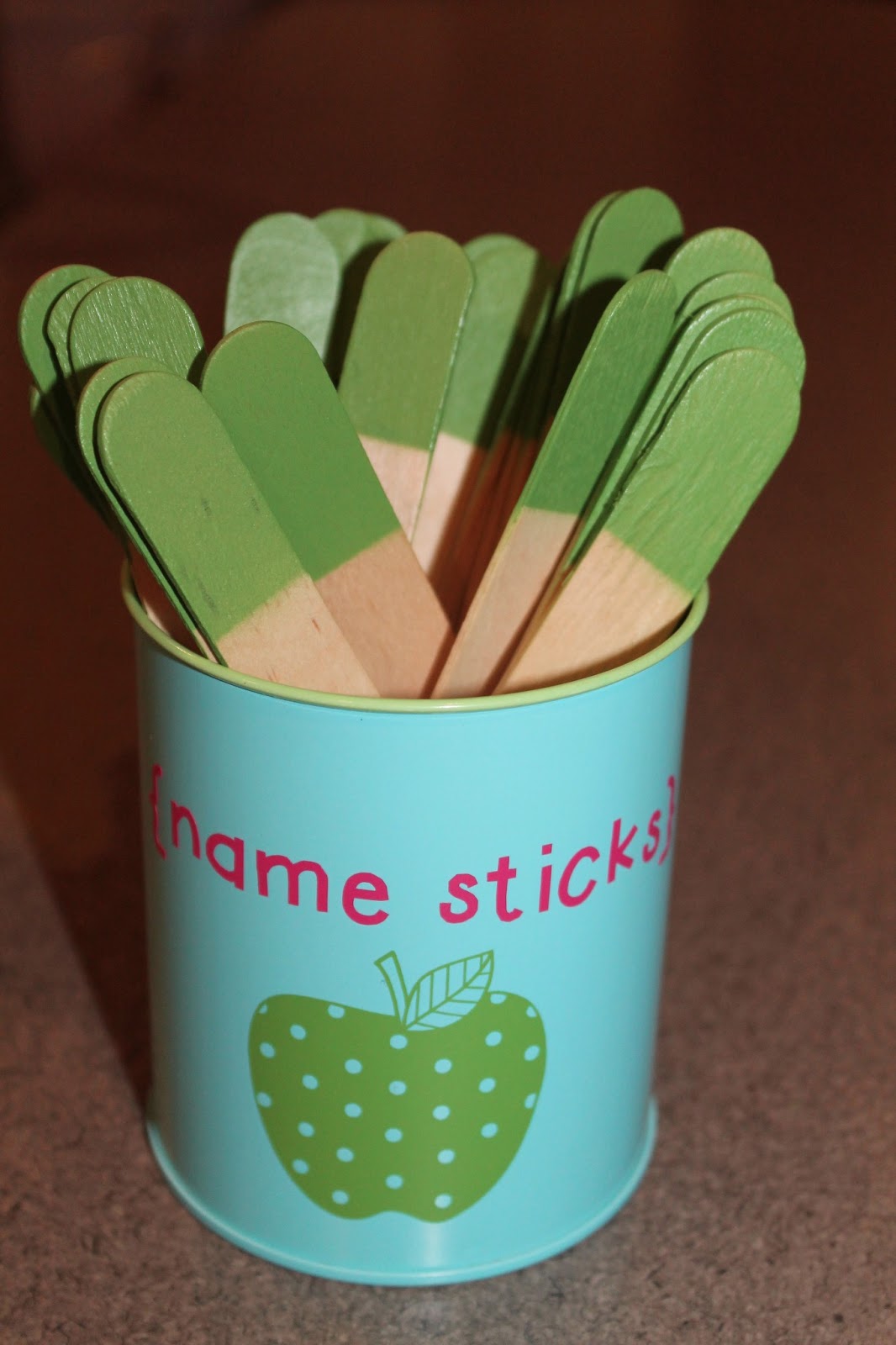 ABC's and Polka Dots Monday Made It name sticks