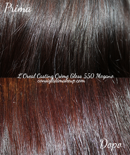 Review Casting Creme Gloss Shampoo Colorante Nr 550 Mogano L Oreal Foto Prima Dopo