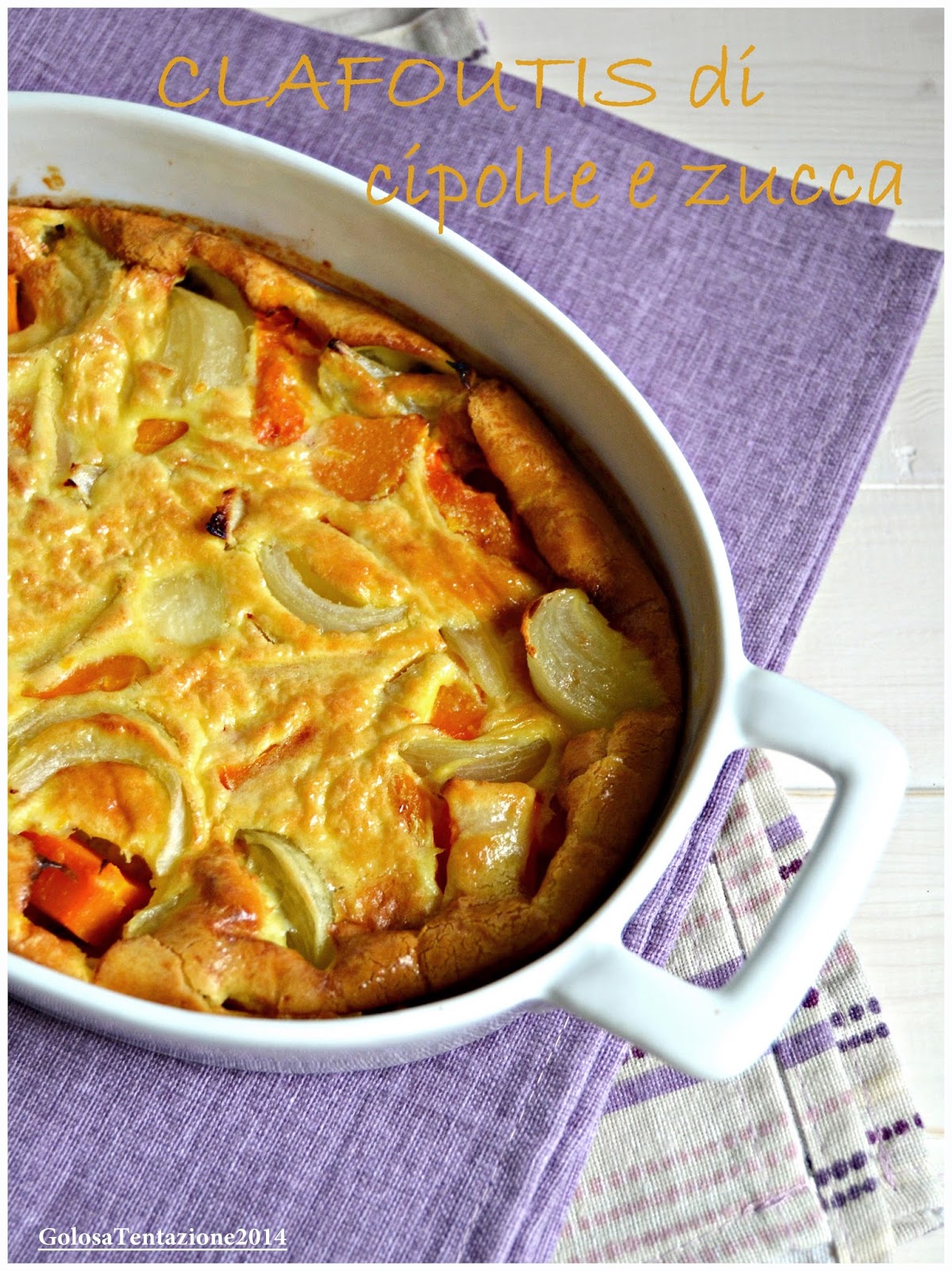 clafoutis di cipolla e zucca