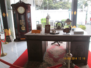Inside Sultan's palace in Kraton. Sultans  office table.