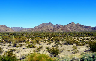 Driving through the Sonoran Desert  National Monument on I-8