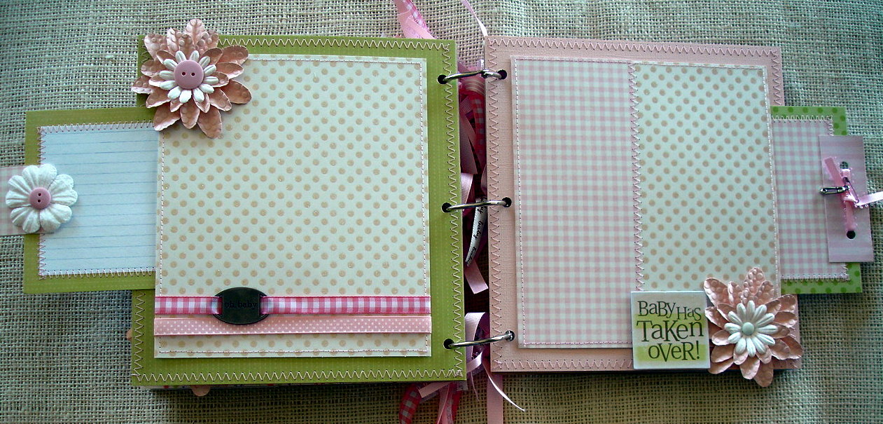Scrapbooking by Phyllis Premade 8x8 Paper Bag Baby Girl Scrapbook Album
