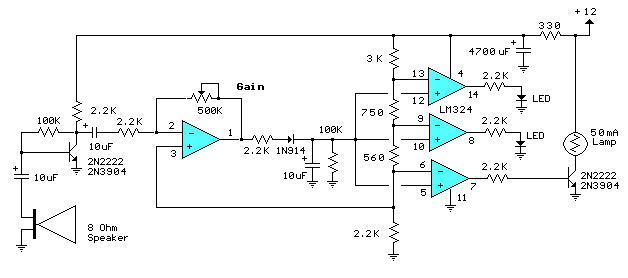 Schematic & Wiring Diagram: Led Sound Pressure Decibel Meter active pick up wiring schematic 