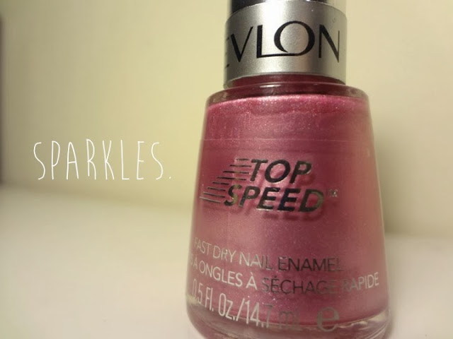 Orchid by Revlon is a Top Speed polish with tiny silvery flecks.