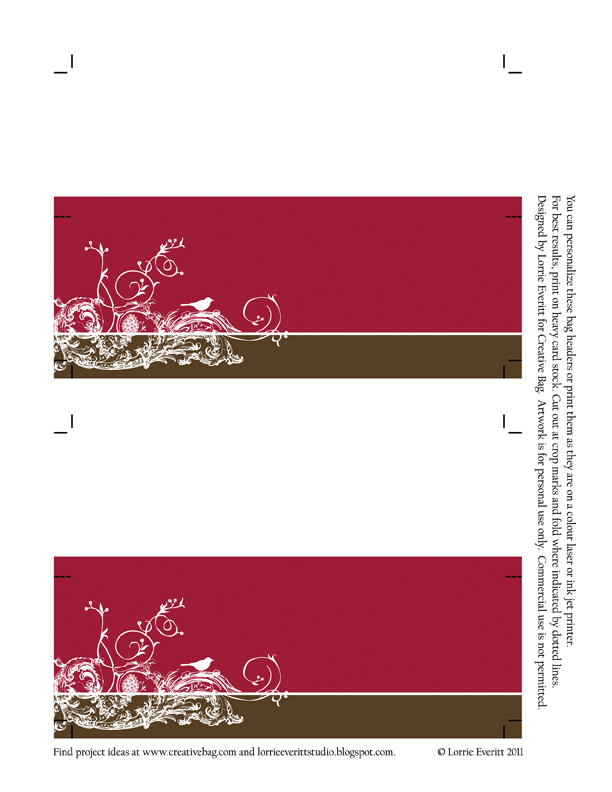 Lorrie Everitt Studio bag headers for holiday gift giving