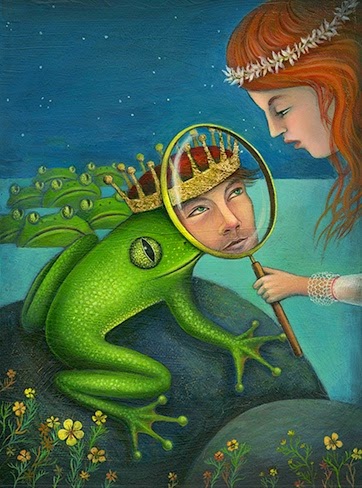 Żabi Król, Ilustracje baśni, księżniczka i żaba, Baśnie na warsztacie, Mateusz Świstak, Baśnie braci grimm, 
