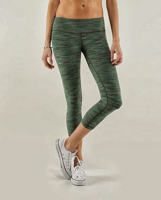 My Superficial Endeavors: Lululemon Wunder Under Crops in Wee Are From  Space Fatigue Green