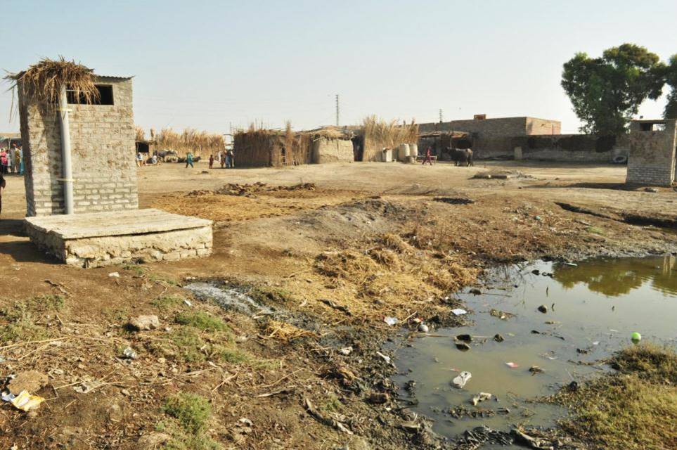 septic tank toilet sewage latrine built village treatment options organisation humanitarian example pakistan