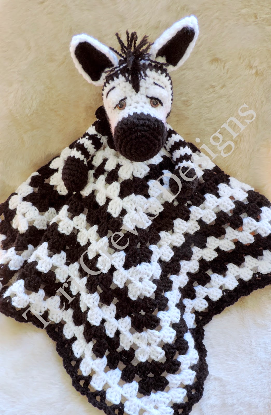 Simply Cute Zebra and Zebra Huggy Blanket Crochet Patterns are