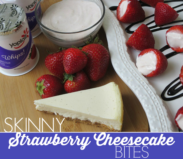 Skinny Strawberry Cheesecake Bites Dessert Recipe Yoplait Walmart One Savvy Mom onesavvymom blog