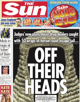 When EVEN the filthy SUN finds the UK judicial system idiotic it is time to get seriously worried!