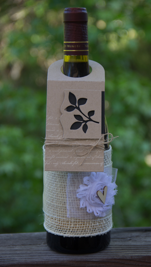 Homemade Cards by Erin Burlap Wine Bottle Label