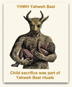 sacrifice yahweh human baal yhwh jews jewish bible god child satan pagan history today worship written blood false christians against