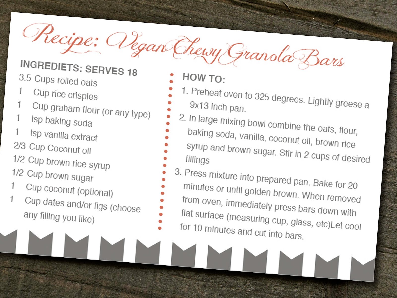 print recipe card