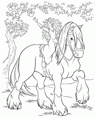 Merida Princess Coloring Pages