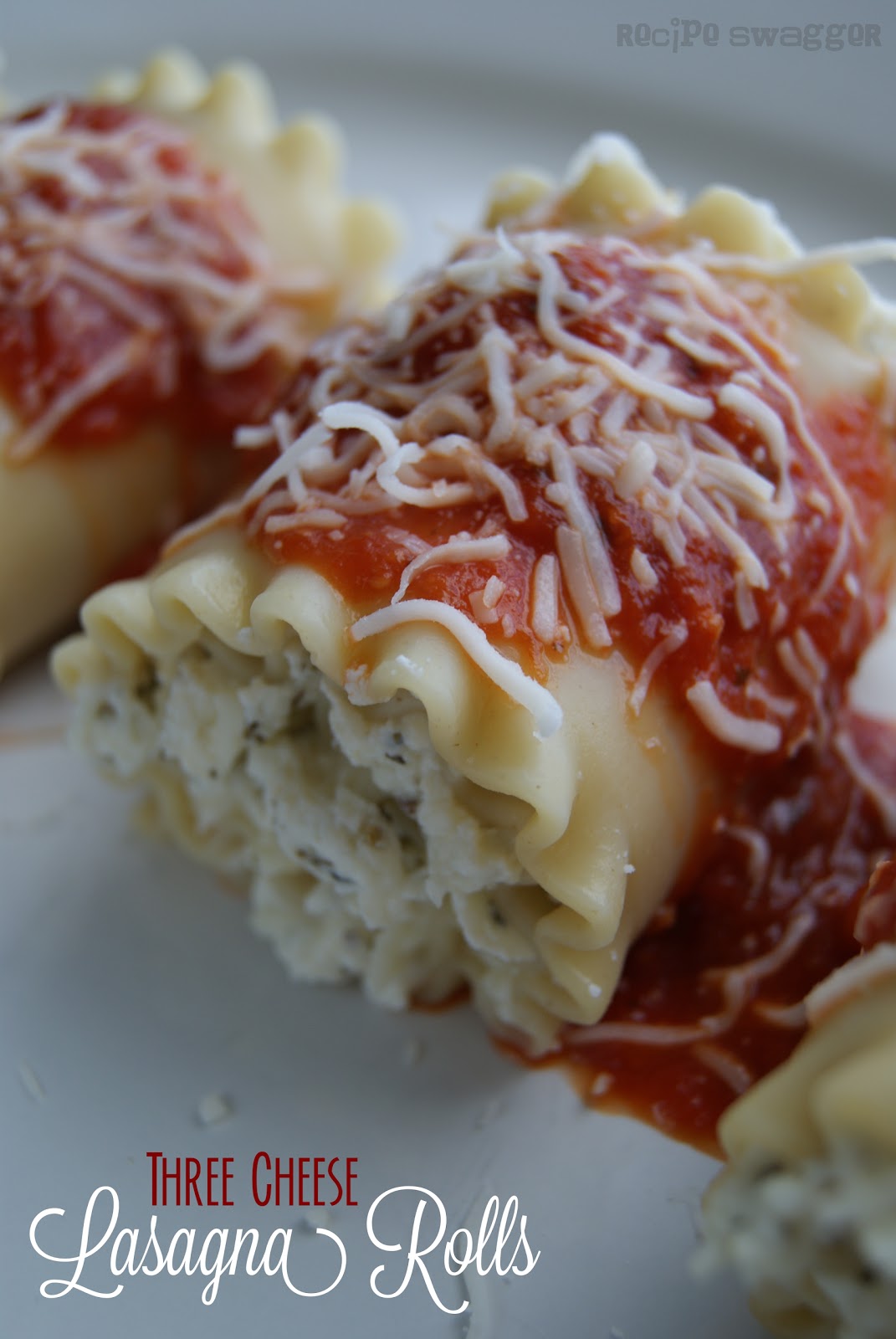 Three Cheese Lasagna Rolls