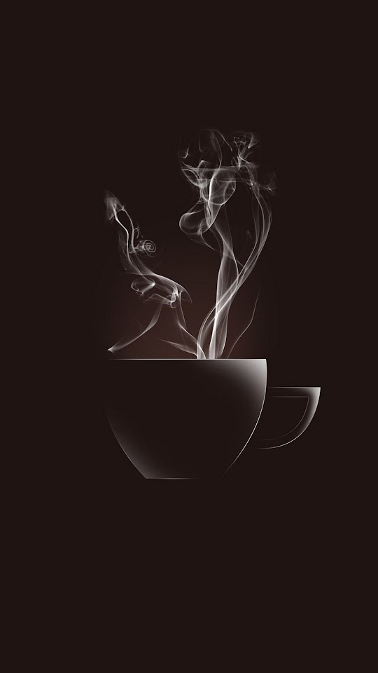 Minimal Hot Coffee Cup Android Wallpaper