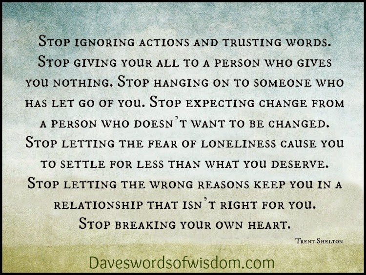 Stop Breaking Your Own Heart.