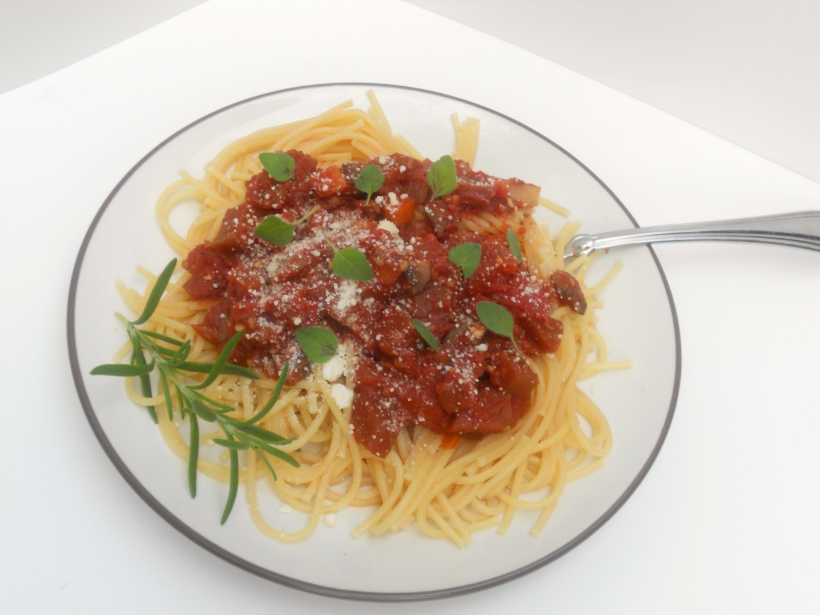 Eggplant Bolognese Meatless Monday HezziD's Books and Cooks