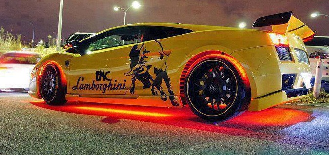 Car \u0026 Bike Fanatics Tuned Lamborghini Gallardo with Neon lights