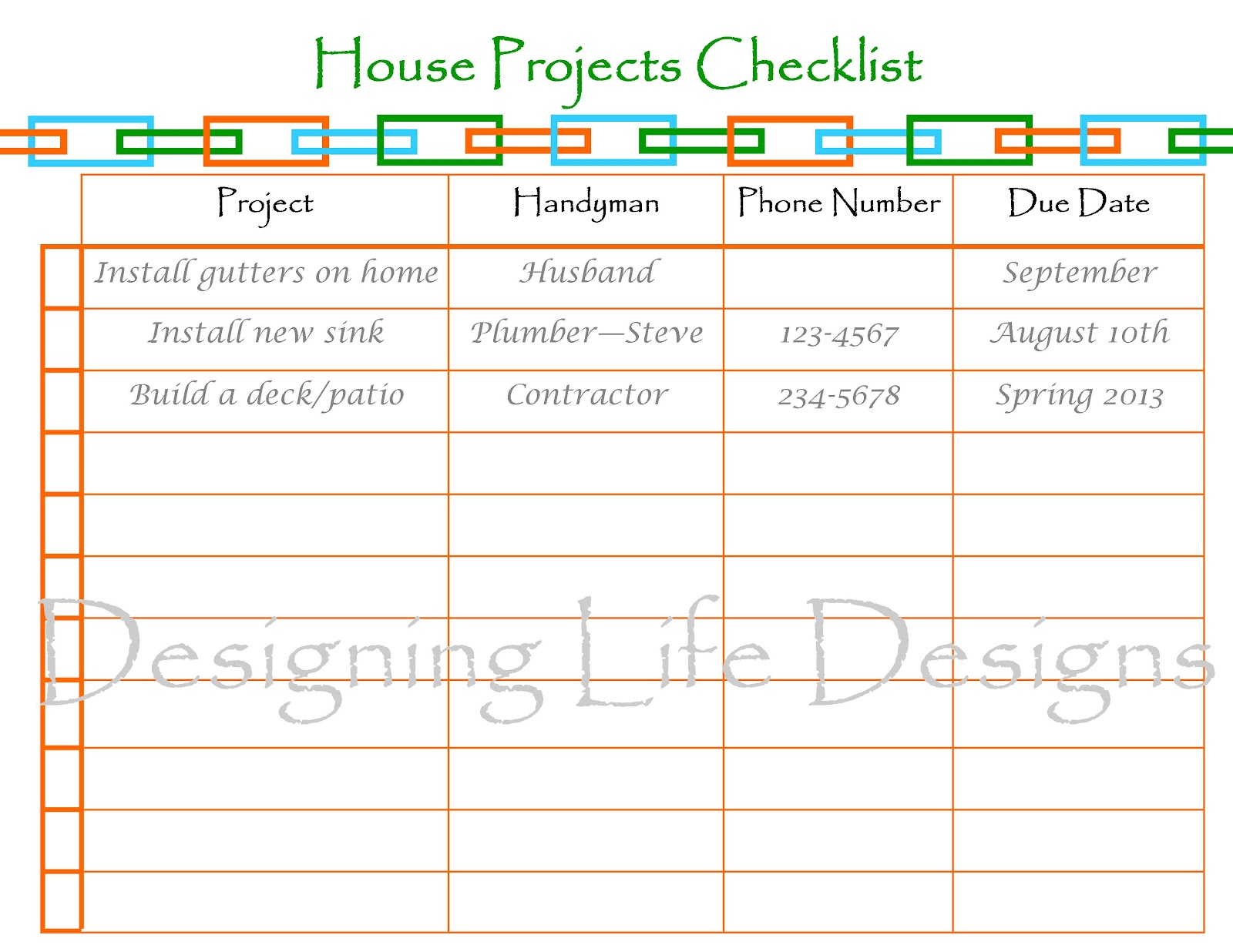 daily house cleaning checklist