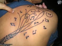 Tatuagens Femininas de Música Imagens de Tatuagens Femininas de Música