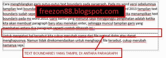 Menghilangkan Garis Text Boundaries Antar Paragraph Di Ms Word 2013 Freezone88