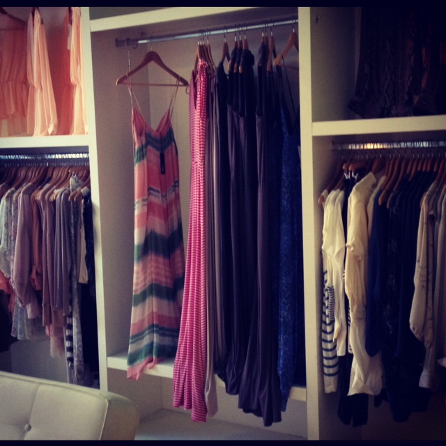 Clothing rack of Holly Boutique, inside holly boutique, holly product racks