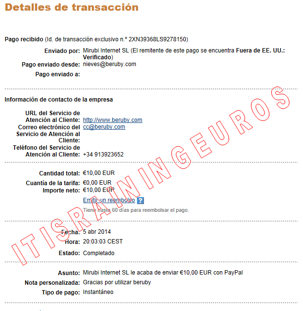 14º Pago Beruby 10 euros 14%C2%BA+Beruby1+2014-04-05