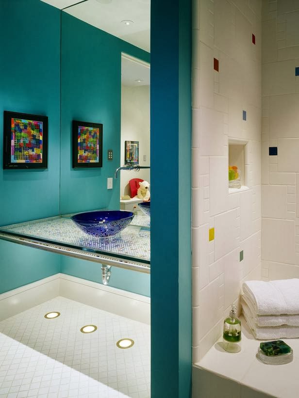 Desain Kamar Mandi Warna Terang Desain Kamar Mandi Warna Terang