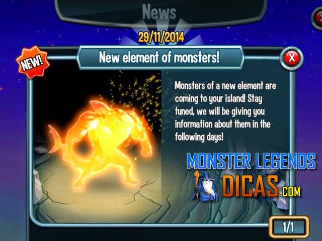 Novo Elemento de Monstros em breve! Novo Elemento de Monstros em breve!