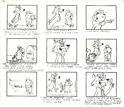 Loopy De Loop storyboard panels