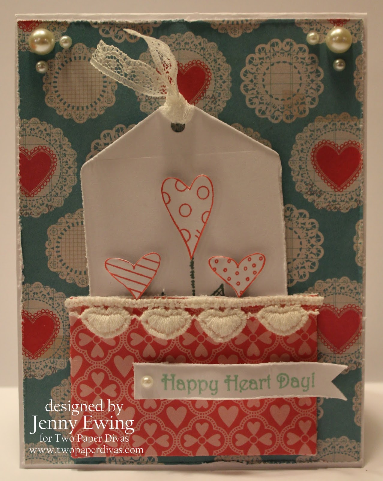 Kirby's Kards Heart Flowers