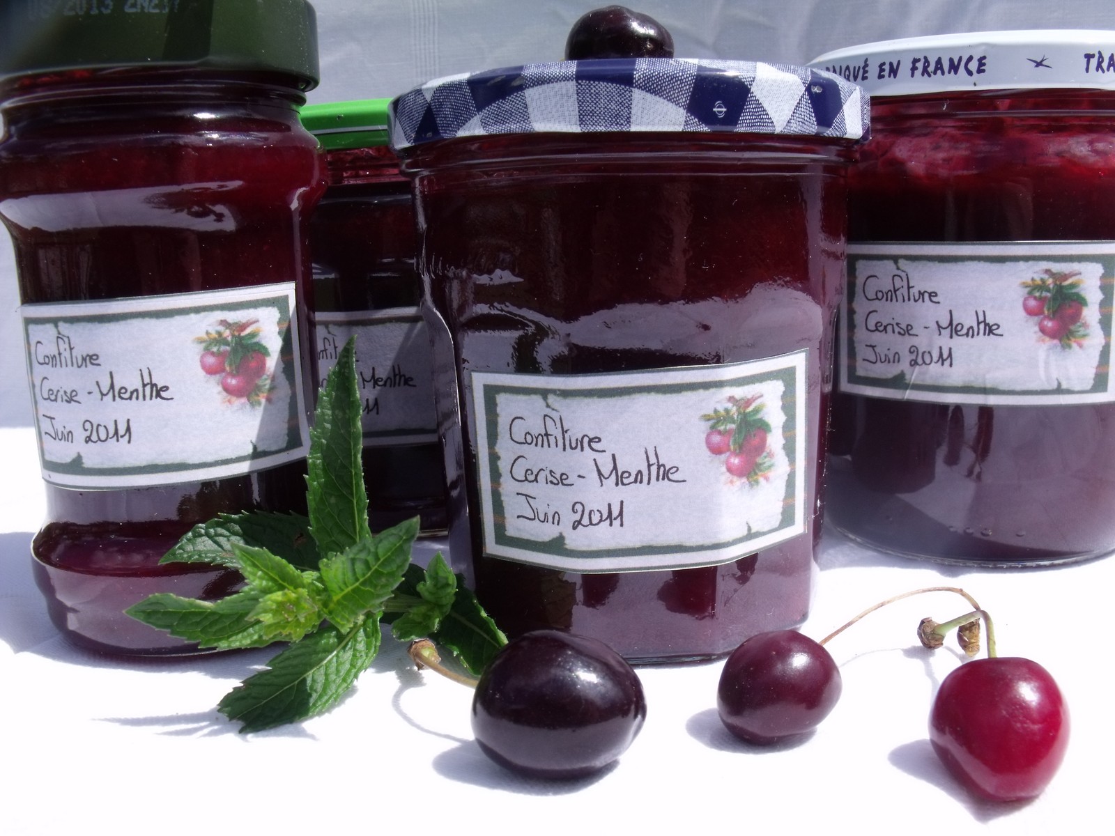 Expériences Gourmandes Confiture de cerise à la menthe