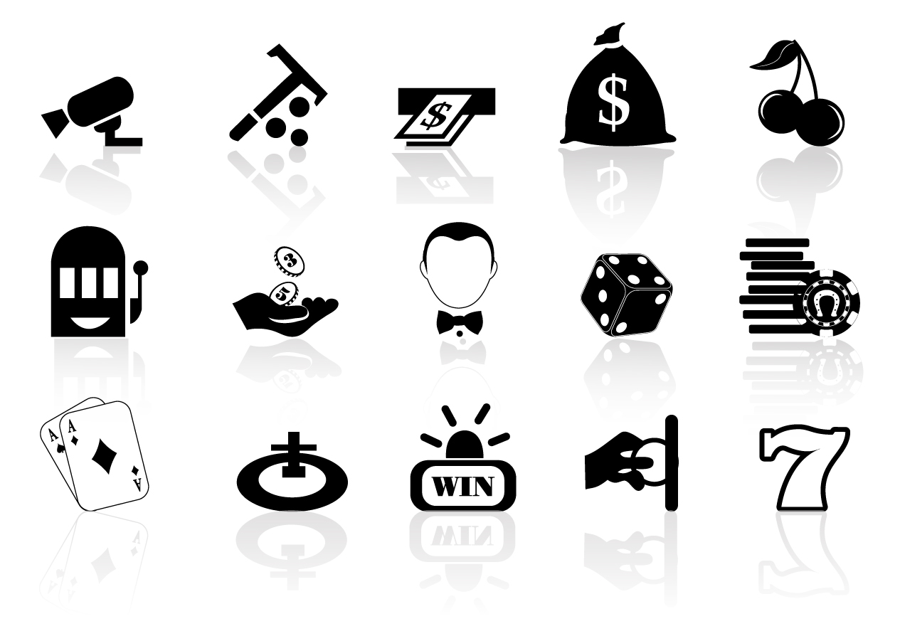 Bezierinfoベジェインフォ カジノ関連のシルエット アイコン Casino Icons イラスト素材