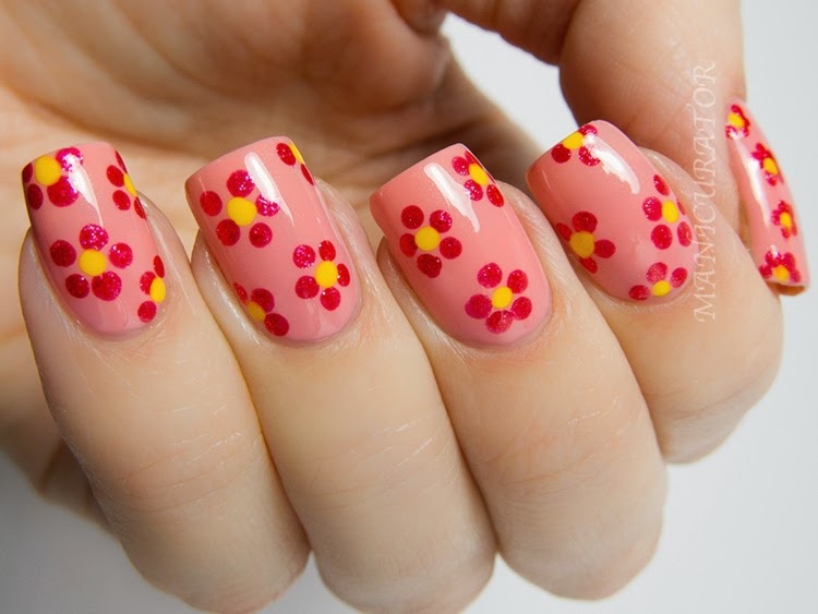 floral nails art design
