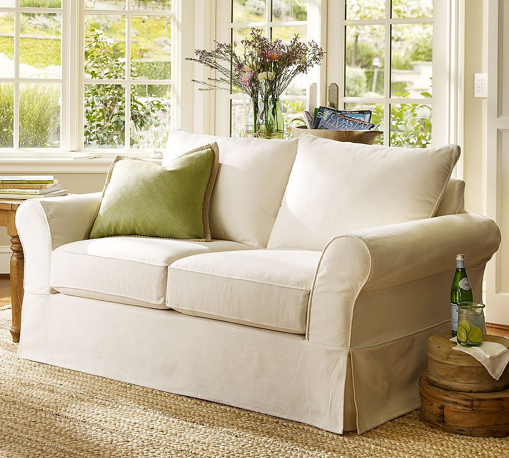 Loveseat Pottery Barn for the of a cottage june 2011 Loveseat Pottery Barn for the of a cottage june 2011