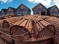 Fishing Huts and Lobster Traps, Prince Edward Island, Canada wallpapers