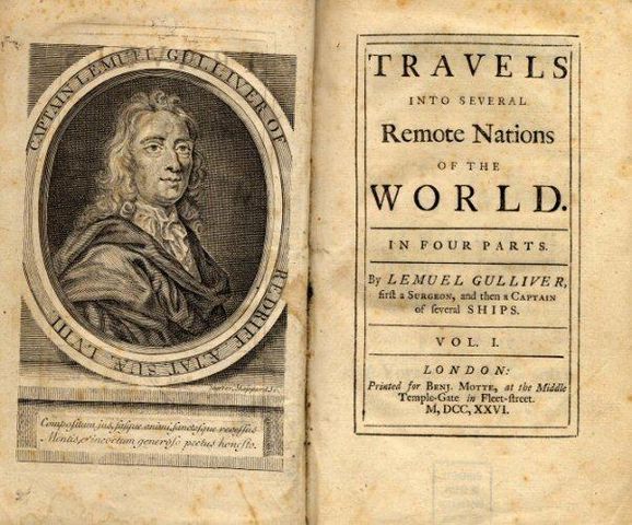 Primera portada de Gulliver's Travels